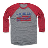 Mens Baseball T-Shirt Red / Heather Gray
